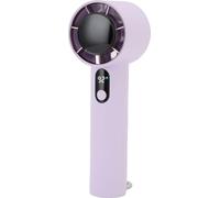 Ventilateur de poche portable 5 vitesses réglable silencieux rechargeable Affichage numérique Mini ventilateur de poche pour voyage plage extérieur camping violet