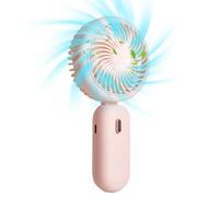 Ventilateur De Poche Portable, Rechargeable Ventilateur Personnel Grand Vent Pour Voyage, Appareil Rafraîchissant Portable 3 Vitesses pour Extérieur Voyage Sport Accessoires