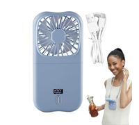 Ventilateur de poche | Ventilateur de poche rechargeable | Support de téléphone portable pliable | Petit ventilateur portable | Ventilateur mains libres | Dispositif de refroidissement personnel pour