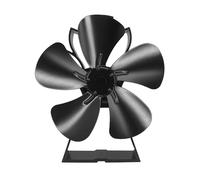 Ventilateur de poêle à 5 pales sans électricité alimenté par la chaleur Distribution efficace pour cheminées, brûleurs à bois, hotte en acier inoxydable, insert d'aération non électrique