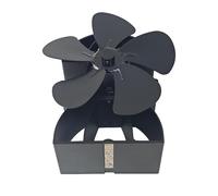 Ventilateur de poêle à bois alimenté par la chaleur avec 5 lames et jauge de température, aucune électricité nécessaire pour la circulation de l'air, chauffage domestique, ventilateur de conversion