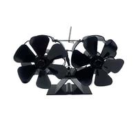 Ventilateur de poêle à bois alimenté par la chaleur, double moteur silencieux, 4 lames, ventilateur de cheminée non électrique activé par la chaleur, ventilateur de cheminée avec support, parfait pour