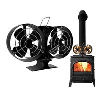 Ventilateur de poêle à bois alimenté par la chaleur,Ventilateur de haut éco au feu de bois | Fonctionnement silencieux Double ventilateur avec housse de protection, alimenté par la chaleur pour poêles