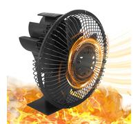 Ventilateur de poêle à bois alimenté par la chaleur - Ventilateur de poêle à bois non électrique - Accessoires de poêle à bois alimenté par la chaleur, ventilateur souffleur de cheminée avec housse de