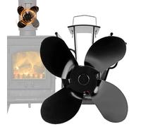 Ventilateur de poêle à bois alimenté par la chaleur - Ventilateur de poêle à bois non électrique avec 4 pales - Ventilateurs de cheminée efficaces pour cheminée à bois domestique