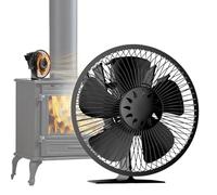 Ventilateur de poêle à bois alimenté par la chaleur | Ventilateur silencieux non électrique avec housse de protection pour poêles à bois