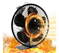 Ventilateur de poêle à bois non électrique | Ventilateur de poêle à bois non électrique - Accessoires de poêle à bois alimenté par la chaleur, ventilateur souffleur de cheminée avec housse de