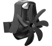 Ventilateur de poêle à bois Ventilateur de cheminée 7 pales Ventilateur de poêle à bois sur cheminée Moteurs silencieux Ventilateur de poêle à bois alimenté par la chaleur Support mural magnétique Noi