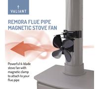 Ventilateur de poêle à chaleur pour tuyau de cheminée magnétique Valiant Remo...