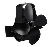 Ventilateur de Poêle à Cheminée Thermique, 4 Pales, Aluminium Oxydé | Circulation de L’air Chaud, Réponse Automatique, 1100 Tr/min, 180 à 210 Fm, Usage Autonome