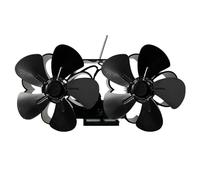 Ventilateur De Poêle À Granulés - Hélice De Poêle À Bois Noire, Ventilateur Alimenté Par La Chaleur, Unité Thermique Silencieuse Avec Fonction De Fonctionnement Écologique | Équipement De Circulation