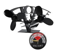 Ventilateur de poêle à tourbillon Valiant double lame et thermomètre de poêle...