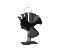 Ventilateur de poêle alimenté par chaleur 3 pales Noir