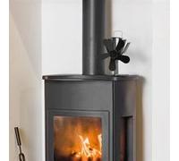 Ventilateur de poêle alimenté par chaleur 5 pales Noir Noir G