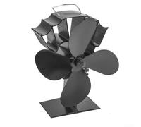 Ventilateur de poêle alimenté par la chaleur avec quatre pales pour une circulation efficace de l'air chaud entre 80 et 250 °C, fonctionnement silencieux et économie d'énergie pour cheminées à bois