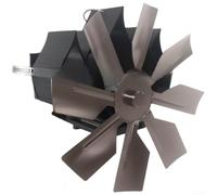 Ventilateur de poêle alimenté par la chaleur avec support mural et pince, ventilateur de circulation en alliage d'aluminium pour poêles à bois et cheminées, pas d'électricité nécessaire (couleur