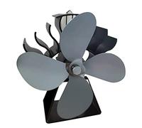 Ventilateur de poêle alimenté par la chaleur, plus grand air pour bûches de bois pour brûleur, fonctionne efficacement, pas besoin de batterie ou d'électricité