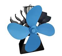 Ventilateur de poêle alimenté par la chaleur, plus grand air pour bûches de bois pour brûleur, fonctionne efficacement, pas besoin de batterie ou d'électricité