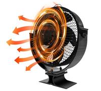 Ventilateur de poêle alimenté par la chaleur - Ventilateur rotatif non électrique, ventilateur de poêle avec couvercle de protection pour brûleur à bois, poêles à bois, poêles à granulés