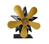 Ventilateur de poêle de rechange en alliage d'aluminium à 5 pales - Résistance aux hautes températures - Remplacement du bois alimenté par la chaleur - Non électrique