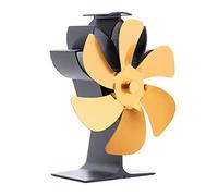 Ventilateur de poêle d'hiver Sf505g à 6 pales alimenté par la chaleur pour bûches de bois pour poêle à détection automatique alimenté par la chaleur, pas besoin de batterie ou d'électricité