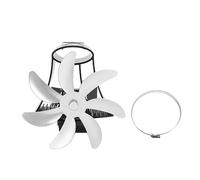 Ventilateur de poêle en bois Van de cheminées à chaleur à la chaleur pour bois brûlant des cheminées 7 lames poêles ventilateur sur la cheminée moteurs silencieux chauffe (Argent)