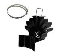 Ventilateur de poêle pratique alimenté par la chaleur pour poêle à bois, optimise l'efficacité thermique avec temps réel sans piles