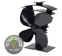 Ventilateur de poêle Valiant Premium IV et thermomètre magnétique | Set d'acc...