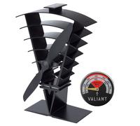 Ventilateur de poêle Valiant Vanquish et thermomètre de poêle magnétique | Po...