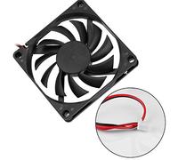 Ventilateur de Processeur, Ventilateurs de Pc de Refroidissement CPU Éventail de Chaleur Silencieux Refroidisseur Muet 2pcs 8cm 12V pour Ordinateur Pc Noir