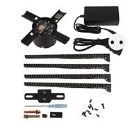 Ventilateur de Projecteur d'hologramme 3D, 968 LED, Carte Mémoire de 8 Go, écran Holographique, Contrôle par Application WiFi, 31,5 Pouces, 4 Feuilles pour Exposition et Magasin