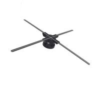 Ventilateur de Projecteur D'hologramme 3D, Ventilateur Holographique à 4 Pales de 64 Cm avec Une Résolution de 2000 X 960 Pixels, 960 Perles LED, Carte SD de 8 Go (Noir)