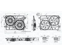Ventilateur, refroidissement du moteur MAGNETI MARELLI 069422901010