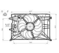 Ventilateur de radiateur 47948 NRF pour FIAT 500X