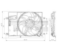 Ventilateur de radiateur 809-0018 TYC pour OPEL FIAT ABARTH