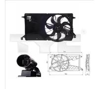 Ventilateur, refroidissement moteur TYC 820-0001