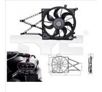 Ventilateur de radiateur 825-0011 TYC pour OPEL ASTRA G Break ASTRA G Coupé