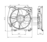 Ventilateur de radiateur 828-0001 TYC pour RENAULT NISSAN