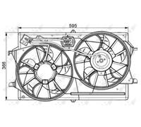 Ventilateur, refroidissement moteur NRF 47061