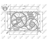 NRF 47754 Ventilateur de radiateur