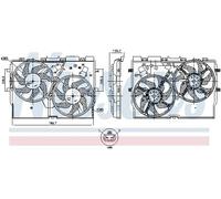 Ventilateur de radiateur Bouches d'aération doubles 850004 NISSENS pour FIAT