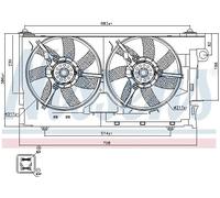 Ventilateur de radiateur Bouches d'aération doubles 85084 NISSENS pour CITROËN