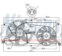 Ventilateur de radiateur Bouches d'aération doubles 85826 NISSENS pour FORD