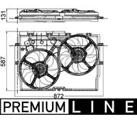 Ventilateur de radiateur CFF 228 000P MAHLE pour FIAT PEUGEOT CITROËN