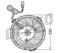 Ventilateur de radiateur DER02005 DENSO pour AUDI VW SEAT