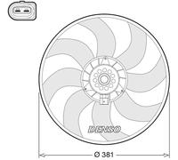 Ventilateur, refroidissement moteur DENSO DER02006