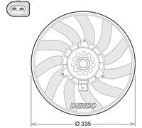 Ventilateur, refroidissement moteur DENSO DER02008
