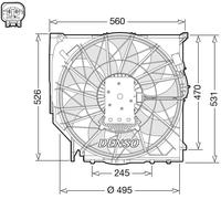 Ventilateur, refroidissement moteur DENSO DER05008