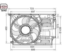 Ventilateur de radiateur DER05012 DENSO pour BMW MINI