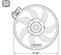 Ventilateur, refroidissement moteur DENSO DER20017